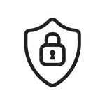 Security padlock icon for stable security system in Daily Grind Coffee Shop and Coworking Space