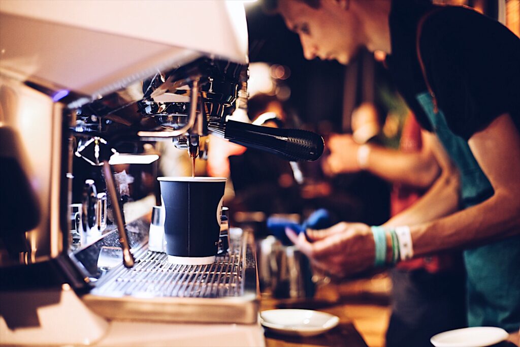 barista preparing coffee